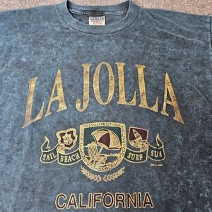 Vintage La Jolla‎ California Tshirt Single Stitch Acid Wash 90s Oneita Size XL